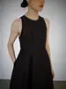 Qianhe Verão Novo Estilo Japonês Simples Retrô Desconstruído Cintura Alta Vestido Preto Pequeno Emagrecedor Vestido de Festa Mvp