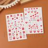 BELLEZA COMPLETA Nueva pegatina de arte de uñas de gato KT para el Día de San Valentín Mezcla de pegatinas adhesivas rojas para uñas con parte trasera caliente