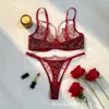 Conjunto de Lencería Transparente con Estampado de Leopardo para Mujer, Sexy Estilo Puro Deseo Conjunto de Dos Piezas Sujetador y Bragas Venta al por Mayor