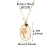 Europa y Estados Unidos collar de flor de diciembre transfronterizo nuevo flor tridimensional colgante de concha ovalada flor del mes de nacimiento cadena para la clavícula