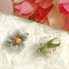 Flor antigua de verano tejida de algodón flor de lazo diy pendientes hechos a mano pasador para el pelo carcasa de teléfono móvil material venta al por mayor