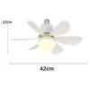 Lámpara de techo LED con ventilador de techo transfronteriza tornillo iluminación pequeña para el hogar restaurante dormitorio lámpara de ventilador