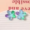 Coreia do Sul estilo chique cor gradiente cinco pétalas flor diy resina acessórios brincos grampo de cabelo material de concha de telefone móvel atacado