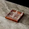 Caja de plástico para almacenar frutos secos, charola casera dividida para snacks, salón de belleza, bar, caja comercial para snacks y dulces para presentación