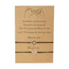 Ebay Caliente Nuevo Hueco Sol Luna 2 Paquetes Pulsera Tejida Moda Pareja Conjunto de Pulseras con Tarjeta de Papel