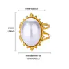 Anillo de Acero Inoxidable Europeo y Americano con Piedra Natural Turquesa Anillo de Nicho de Gama Alta Joyería para Manos de Acero de Titanio Anillo Transfronterizo