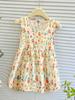 Vestido Fino de Verano para Niñas Algodón Burbuja Suelto Sin Mangas Vestido Chaleco Bebé Floral Casual Falda Larga