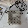 Bolsa Transversal Estampada de Pelúcia Outono/Inverno, Bolsa Portátil para Celular para Sair, Bolsa de Armazenamento Diversos de Grande Capacidade, Bolsa de Ombro de Nicho