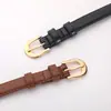 Venta Caliente Nacional e Internacionalmente Clásica Versátil Cinturón de Cuero para Mujer Hebilla de Aleación Hebilla de Pin Cintura Sensación de Alta Gama Cinturón para Pantalones de Moda Simple Delgado
