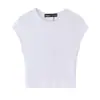Camisa de mujer de manga corta para verano, estilo europeo y americano, corte ajustado, dulce y adelgazante