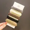 Goma para el Cabello de Alta Elasticidad, Cuerda para Recoger el Cabello de Cola de Caballo Alta Tejida a Mano, Accesorio Elegante y Sofisticado para el Cabello de Mujer