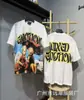 Comercio Exterior Al Por Mayor Moda Americana Emoción Mixta Pulpo Alienígena Pedrería Ángel Manga Corta Camiseta Estampado Completo para Pareja