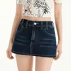 Shorts Falda de Mezclilla Elástica Naranja Joven #Bordado Diseño Bolsillo Trasero Femeninos Adelgazantes Favorecedores Ocultan Imperfecciones de Moda Versátil Falda Mini de Corte A