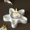 Amapola DIY Resina de Cristal Yeso Estrella de Mar Concha Pez Pequeño Portavelas Serie Oceánica Molde de Silicona