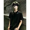 Camisa de verano para hombre de manga corta, cuello pequeño estilo americano, nuevo bordado, de alta gama, estilo urbano, holgada, moderna, versátil