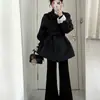 Abrigo de lana estilo coreano 2026, nueva colección otoño/invierno, diseño entallado, adecuado para figuras petite, estilo Hepburn, gama alta