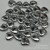 Cuentas sueltas con forma de corazón, cuentas acrílicas con forma de corazón, cadena para teléfono móvil, accesorios para bolsos y bolsos, galvanoplastia de plata UV, color blanco, K