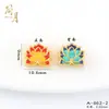 Cuentas Espaciadoras de Esmalte Dorado Estilo Antiguo de Alta Retención de Color, Cuentas Chinas con Agujero Pasante de Flor de Loto para Pulseras y Accesorios de Collar para Mujer