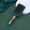 Peine con bolsa de aire para masajes verde oscuro pintura elástica peine con bolsa de aire para cabello de mujer peine antiestático para rizos peine de costillas