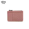 Tendencia Transfronteriza Monedero de Cremallera Color Sólido Tejido a Mano Elegante Moda Exquisito Mini Porta Tarjetas Bolsa para Llaves
