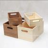 Caja de almacenamiento de madera moderna y sencilla, caja de almacenamiento de escritorio para cosméticos, joyas y artículos diversos, caja de madera cuadrada portátil