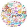 50/100 Peças de Adesivos Fofos de Coelho de Páscoa Graffiti para Decoração de Celular e Copo d'Água, Adesivos Criativos à Prova d'Água