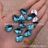 Venta al por mayor Acrílico 13x18mm Colorido Gota de Agua Fondo Puntiagudo Doble Agujero Taladro Cosido a Mano Ropa Vestido de Novia Decoración de Zapatos Taladro Hecho a Mano