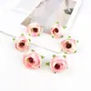 Pintura al Óleo Hecha a Mano DIY Brotes de Flor de Té, Brotes de Flor de Té Rosa Estilo Europeo Simulados, Diseños de Accesorios para el Cabello, Accesorios para Cajas de Dulces de Boda