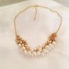 Collar Transfronterizo Nuevo Europeo y Americano Popular Dulce OL Elegante Temperamento de Perlas para Mujer Cadena de Suéter Exagerada de Color Mezclado