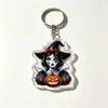 Nuevo Llavero de Acrílico de Bruja Oscura de Halloween Blancanieves Zombie Cara Rota Accesorios Personalizados para Festivales