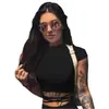 Camiseta Corta Crop de Color Sólido con Tirantes Cruzados de Manga Corta para Mujer Verano Combinable Ajustada Moldeadora de Figura Cintura Alta Top Ajustado