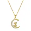 [Acero de Titanio] Collar de Lujo Transfronterizo para Banquete Boda Conejo Lunar para Mujer Celebridad de Internet Combinable Cadena Clavicular Cadena de Acero de Titanio