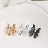 Cuentas Espaciadoras de Mariposa de Zirconia Chapadas en Oro de 14K que Conservan el Color Pulsera de Cristal Hecha a Mano para Bricolaje Accesorios de Joyería con Agujero Cuadrado