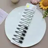Presilha Grande Estilo Coreano Minimalista Preto e Branco com Gotejamento de Tinta para Cabelo Feminino, Grampo Lateral para Franja, Acessório de Cabelo Venda por Atacado