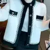 Cardigan de Punto de Visón Nuevo Primavera y Otoño Top Holgado Prendas Exteriores Chaqueta Estilo Pequeño Aroma Nuevo Otoño e Invierno Mujer