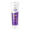 Venta al por mayor Belleza Dental Enzima Luz Púrpura Color de Diente Brillante Reparación Pasta de Dientes Película Filmógena Fuente de Aliento Fresco Fábrica 120g Aclarante