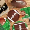 Super Bowl Fútbol Americano Fiesta de Cumpleaños Infantil Vajilla Platos de Papel Servilletas de Papel Mantel Decoración Artículos para Fiesta