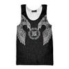 Chaleco de hombre comercio exterior transfronterizo al por mayor verano delgado suelto top camiseta de manga corta con estampado digital 3D de tatuaje