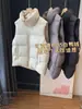 Chaleco puffer pesado súper elegante, nuevo estándar nacional, 95% plumón de pato blanco, chaleco chaqueta de plumón cálido para mujer, invierno 26015