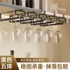 Estante para Copas de Vino Tinto Color Ceniza de Madera, sin Clavos, Gabinete de Vino Invertido, Estante de Almacenamiento para Copas, Colgante para el Hogar, Lujo Ligero, Adornos de Gama Alta