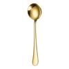 Estilo Coreano Popular na Internet Colher de Aço Inoxidável Criativa Sobremesa Café Doméstica Pequena Colher de Sopa Colher Talheres Colher de Cabeça Redonda Revestida de Titânio