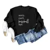 Amazon Moda Europea y Americana Mujer Tops Letra Lo Siento No Puedo Béisbol Cuello Redondo