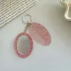 Pingente Espelho Pente Oval Amazon Conjunto Brilhante de Alta Qualidade Acessório Chaveiro de Carro para Bolsa
