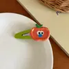 Pinza para el pelo de lunares a cuadros de manzana Pinza BB Ojos Grandes Divertida Pinza Rompepelo Pinza para Flequillo Pinza Lateral Pinza para el pelo Nuevo
