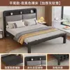 Cama com estrutura de ferro para uso doméstico no quarto, cama de casal, espessada e reforçada, aço inoxidável, adequada para apartamentos de aluguel, cama de solteiro com estrutura de aço, cama de ferro forjado