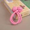 Nova corda de cabelo rosa dopamina doce cor de doce anel de cabelo simples nó chinês alta elasticidade corda de cabelo para rabo de cavalo alto