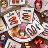 Pasadores coreanos de otoño e invierno para niños con comida simulada para niñas, papas fritas, hamburguesas y galletas, ligas gruesas para el cabello, pares de hamburguesas