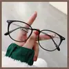 Óculos de miopia ultra leves marrons femininos estilo coreano moderno famosos na internet estilo ins armação pequena para rosto liso para olhos pode ser equipado com grau