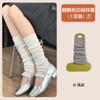 Mangas de punto al por mayor de Cheng calcetines JK calcetines largos para mujer para pantorrilla calcetines cálidos de otoño e invierno calcetines apilados calcetines con lazo