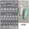 Pegatinas de uñas nuevas transfronterizas al por mayor ins verano flores de margarita caparazón de tortuga hojas verdes resistentes finas adhesivas pegatinas de uñas